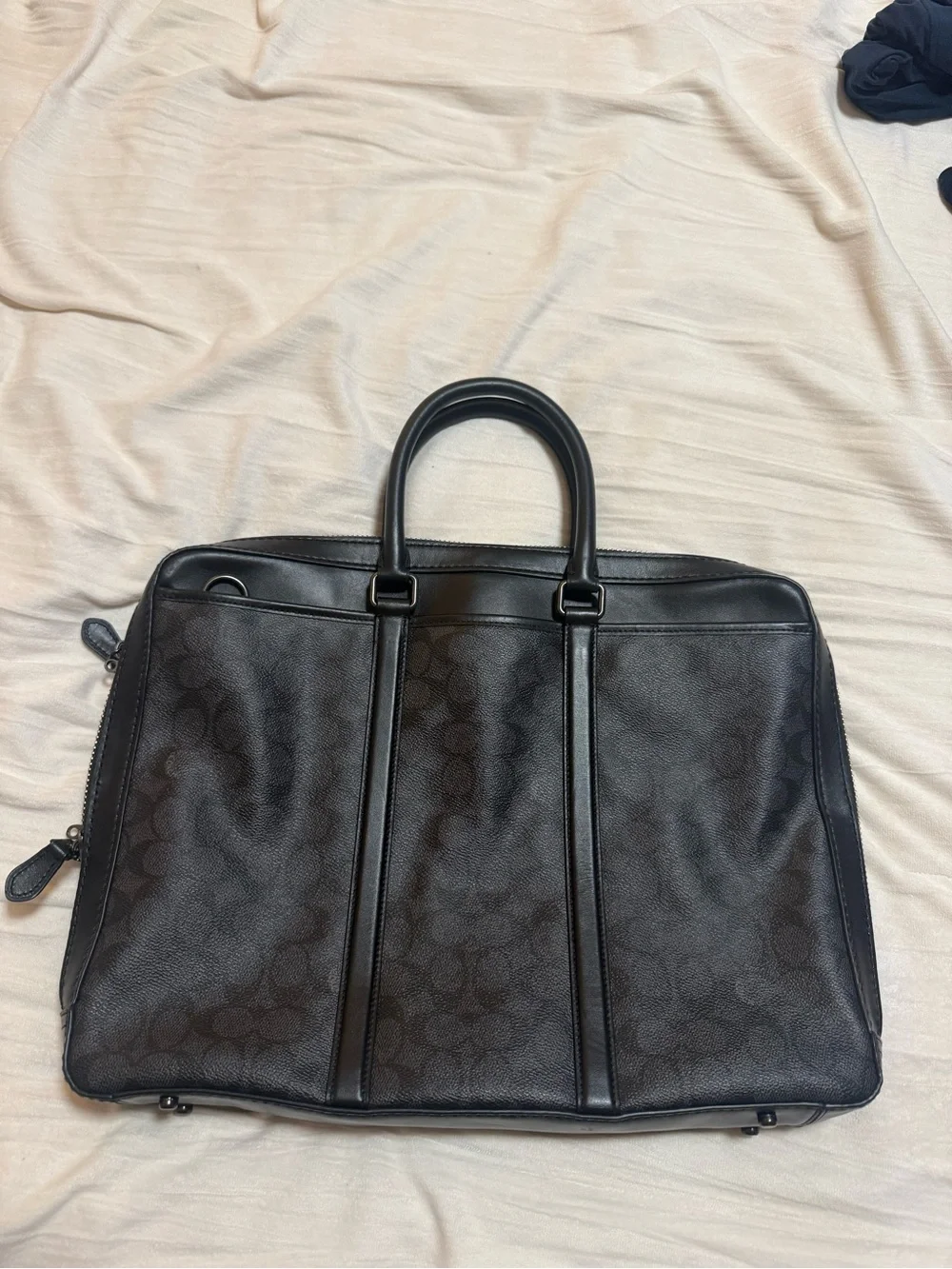 Coach Men’s Charcoal Signature Briefcase
